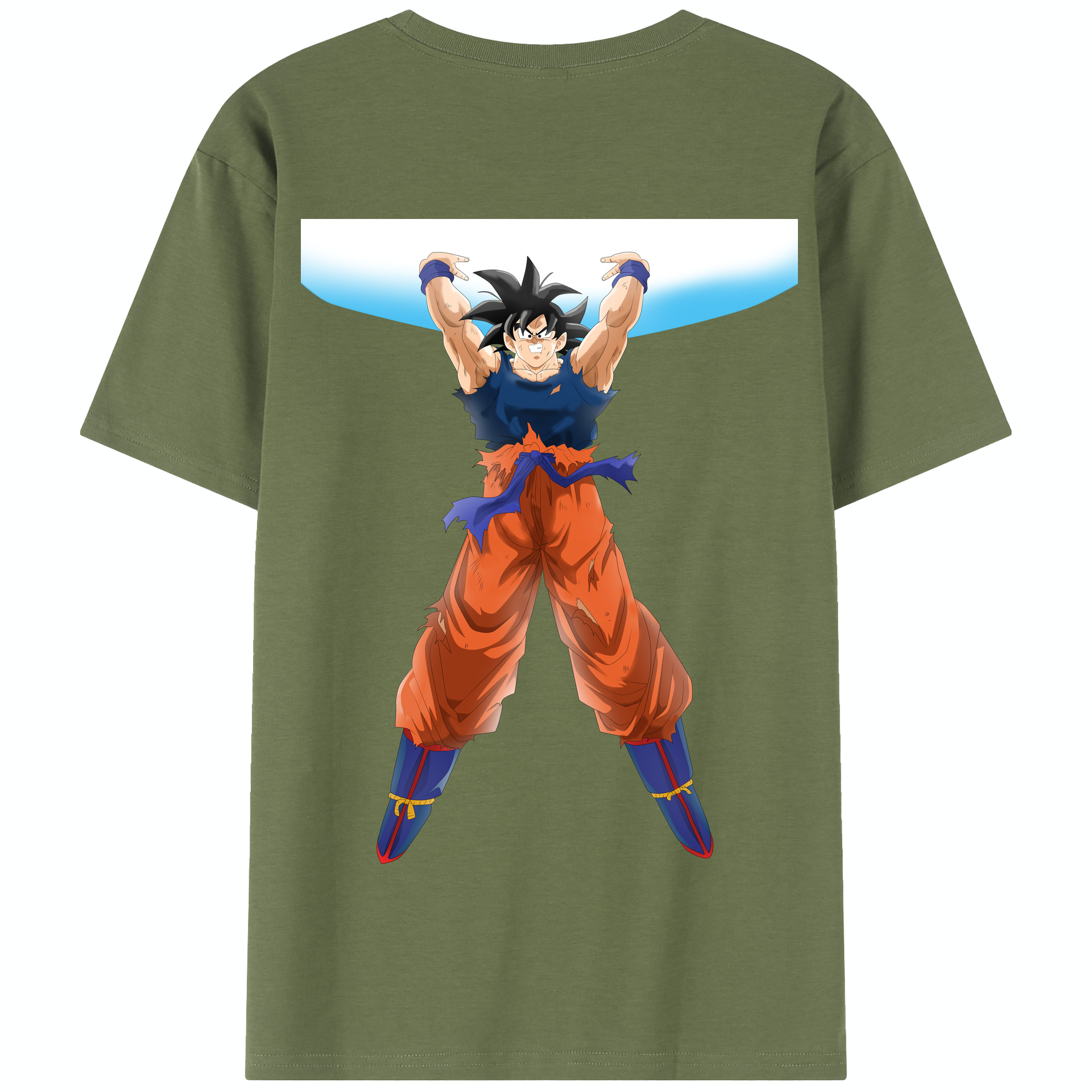 （画像用） ドラゴンボール 孫悟空（そん ごくう）Son Goku カカロット DRAGON BALL Kakarotto 綿100％半袖Tシャツ（背面プリント）